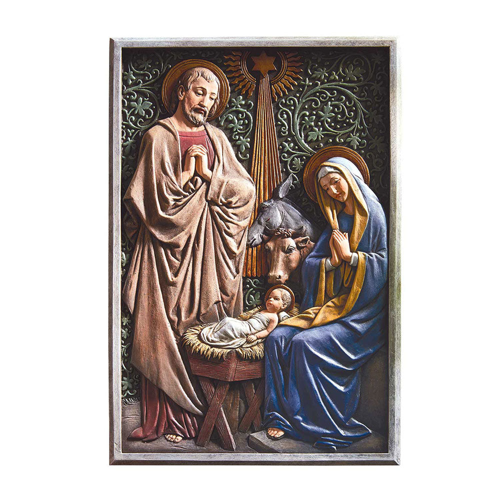 Nativity Stoneresin Plaque