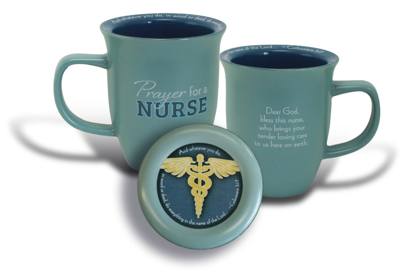 14oz Nurse Prayer Mug with Coaster Set