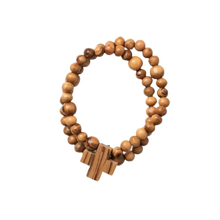 7mm Olive Wood Wrap Stretch Bracelet