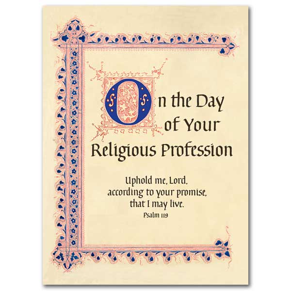 On the Day of Your Religious Profession