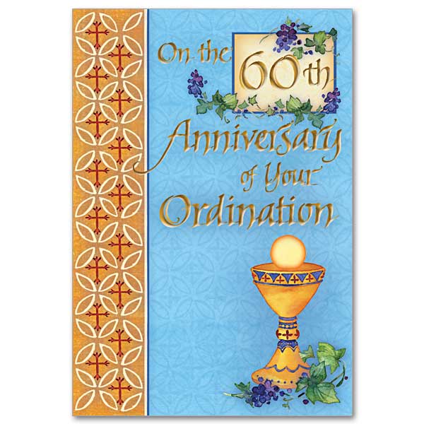 Ordination Anniversary Card, 60th