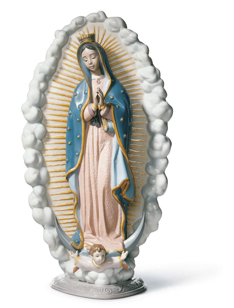 Lladro™ 17.7" Our Lady Of Guadalupe Porcelain Statue