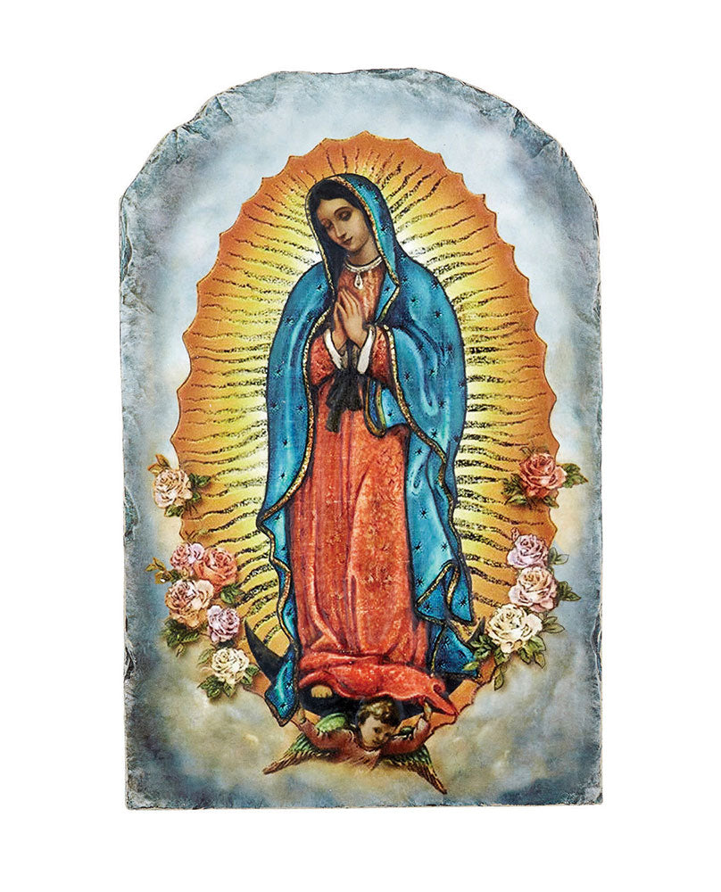 Our Lady of Guadalupe Arched Tile Plaque