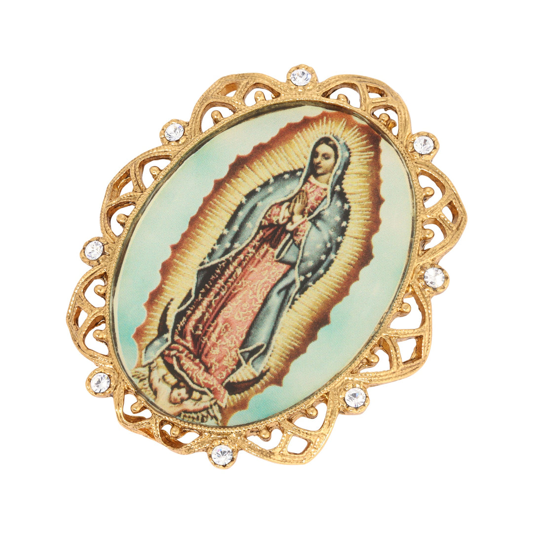 Our Lady of Guadalupe Crystal Pin