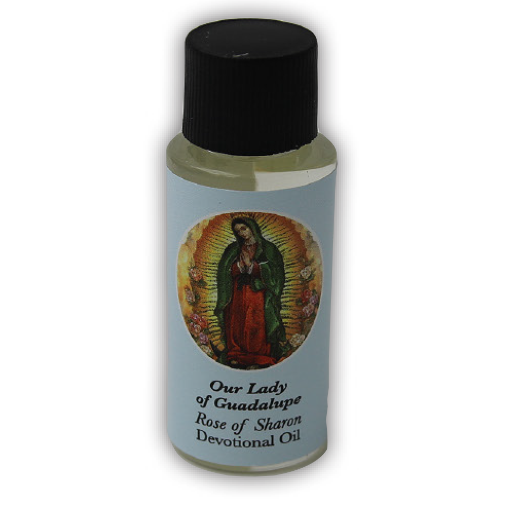 1/2 Oz Our Lady of Guadalupe Devotional Oil - Rose of Sharon Scent