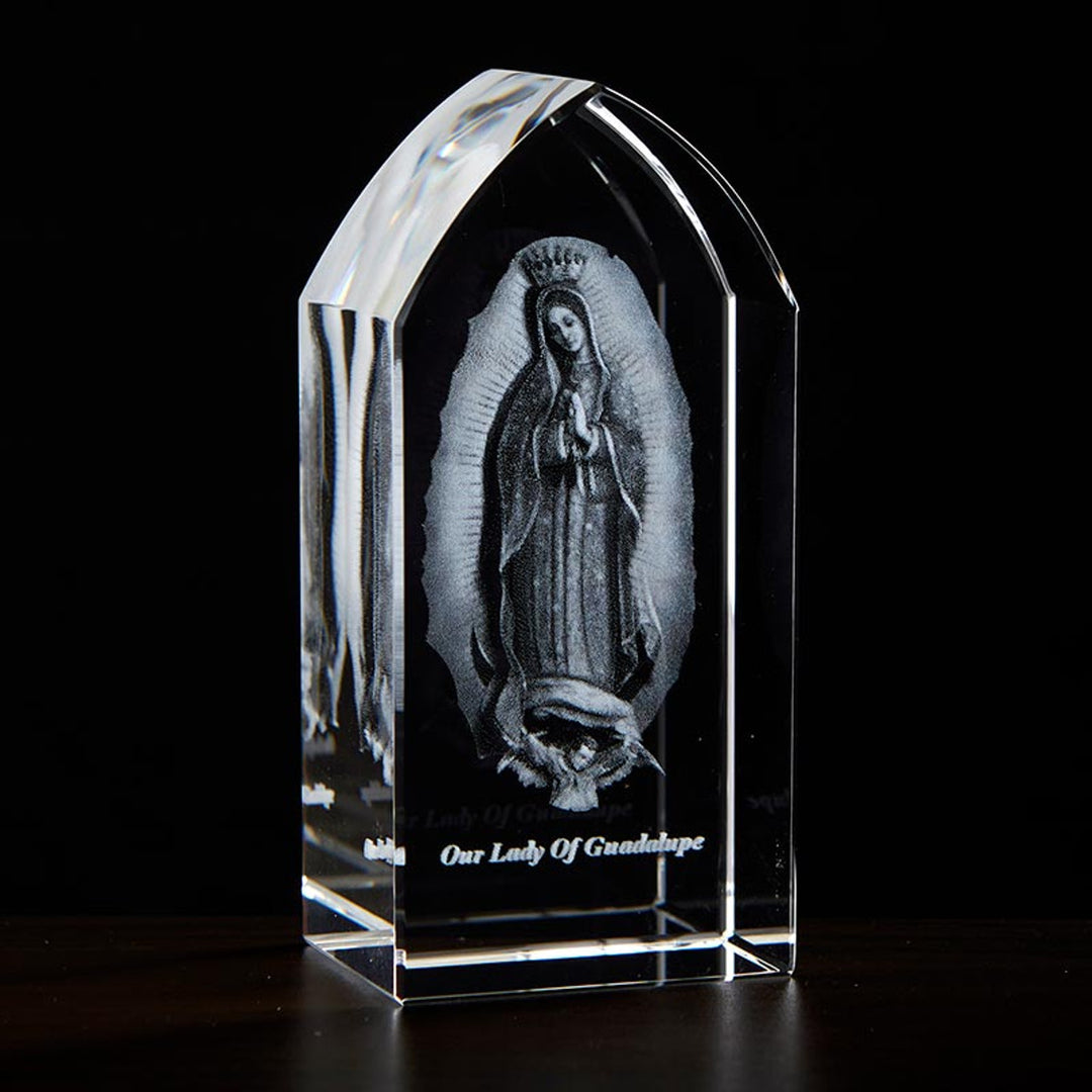 3" Our Lady of Guadalupe Etched Glass Plaque