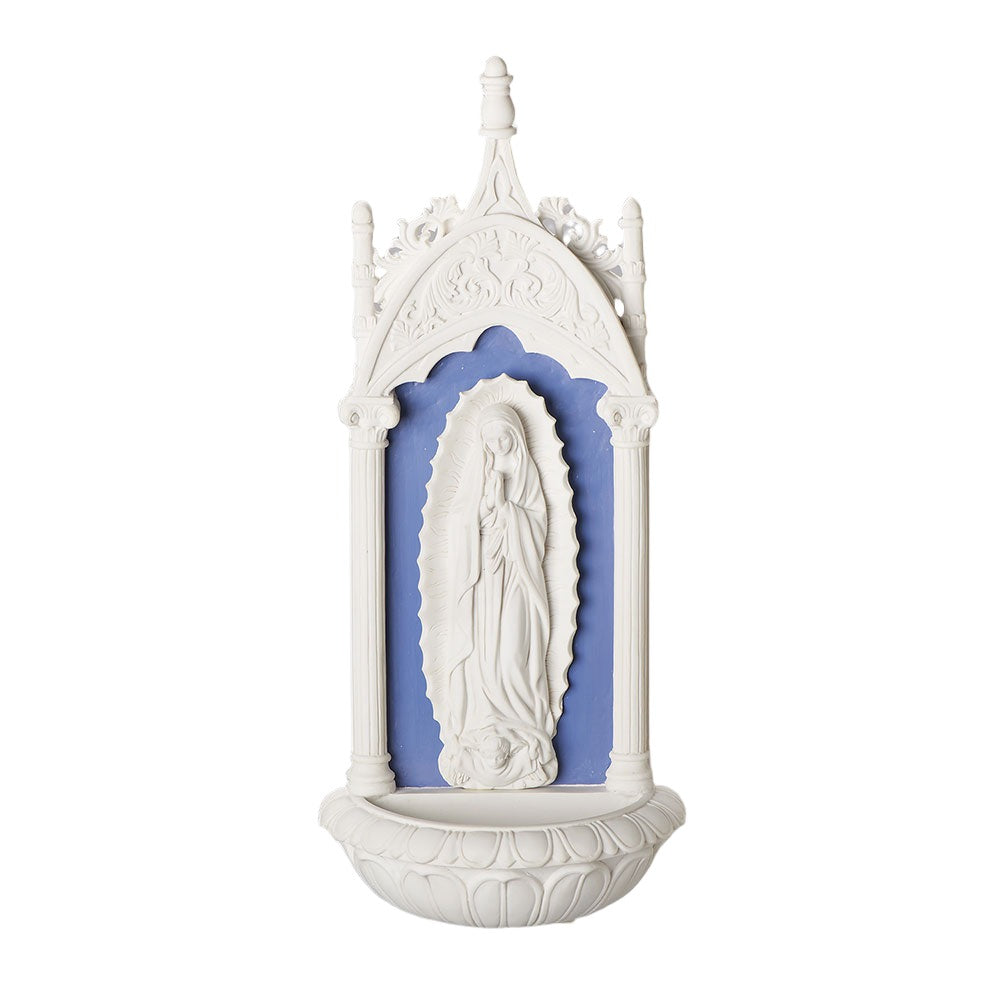 Ornate Our Lady of Guadalupe Holy Water Font