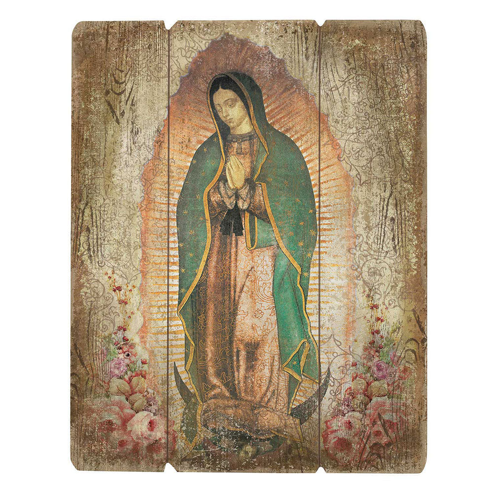 15" Our Lady of Guadalupe Pallet Sign