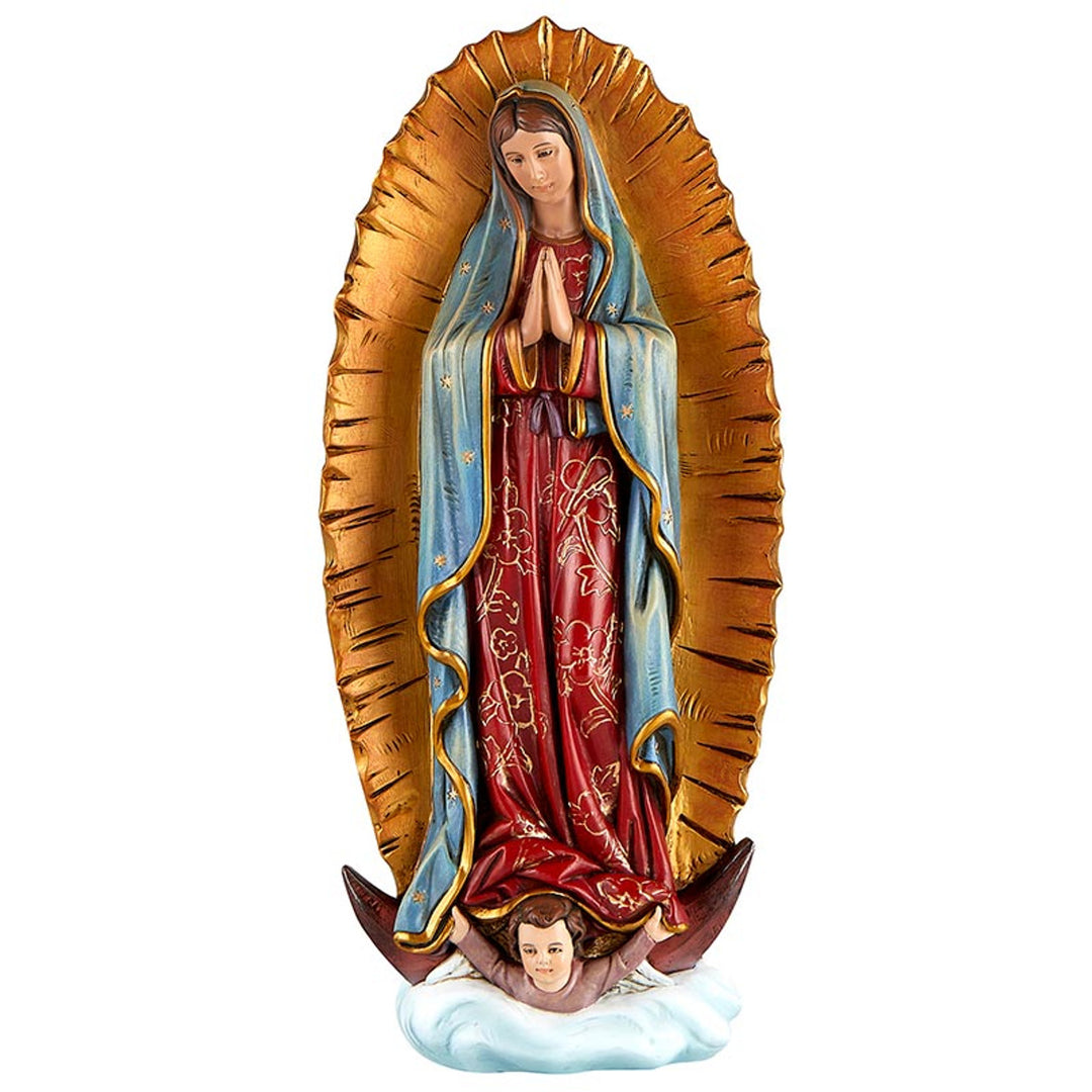 12" Our Lady of Guadalupe Resin Statue