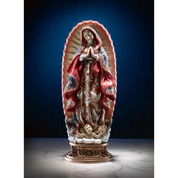 10.25" Our Lady of Guadalupe Statue with Ornate Base