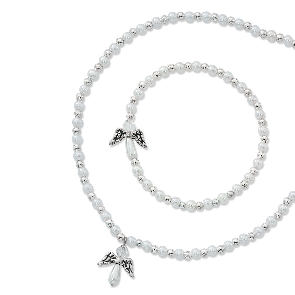 Pearl Angel Silver Necklace/Bracelet