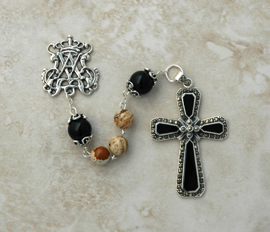 Jasper & Black Onyx Handmade Rosary