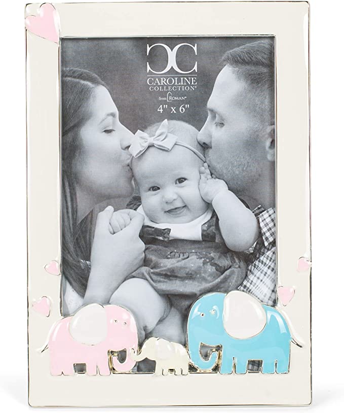 Pink and Blue Elephant Frame