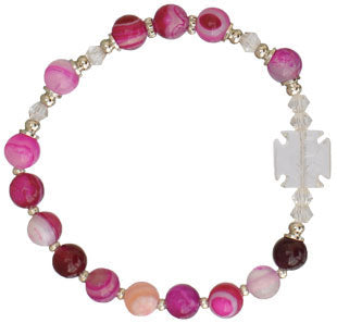 Purple Gemstone Children's Rosary Bracelet