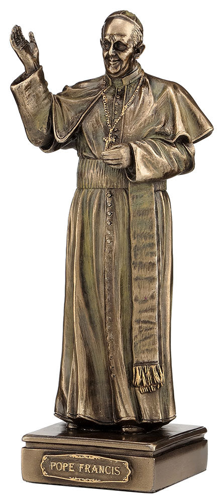 6.3" Pope Francis - Bronze Style Statue