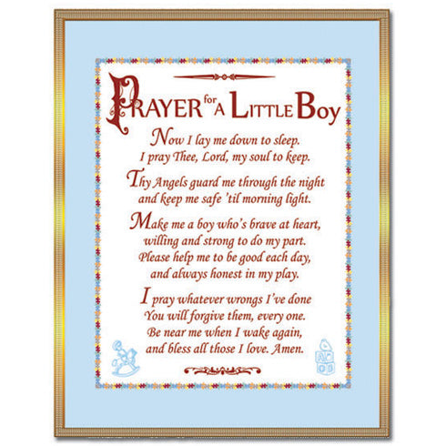 Prayer for a Little Boy Plaque