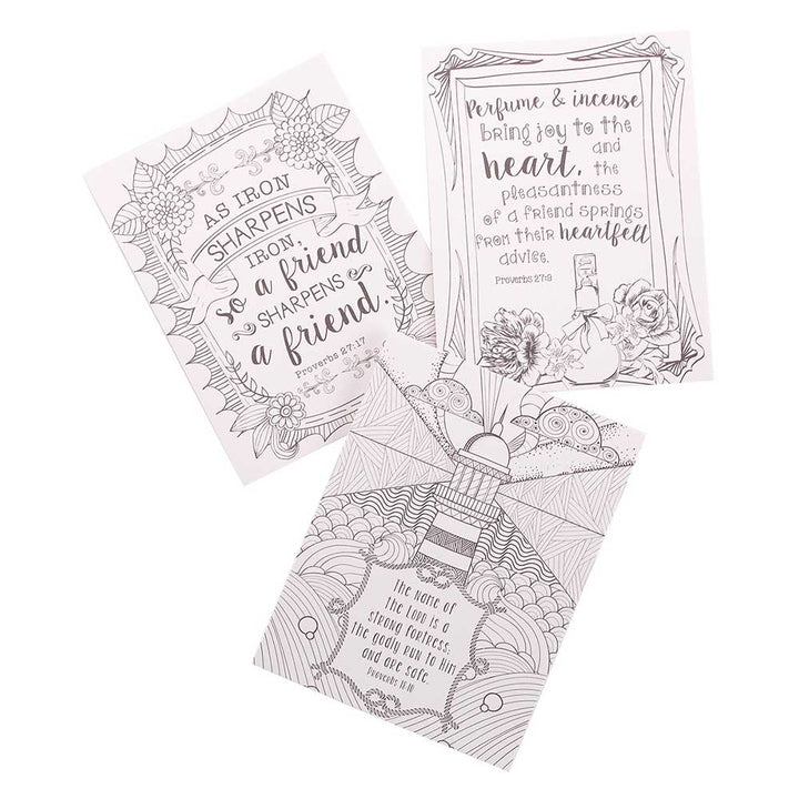 Proverbs In Color - Cards to Color