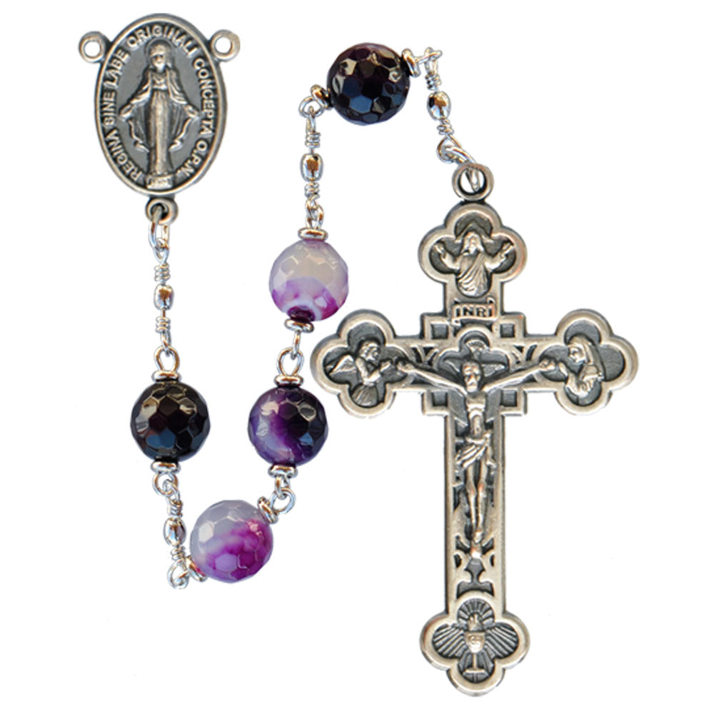 Purple Agate Rosary