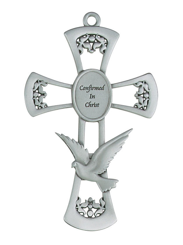 6" Pewter Confirmation Cross