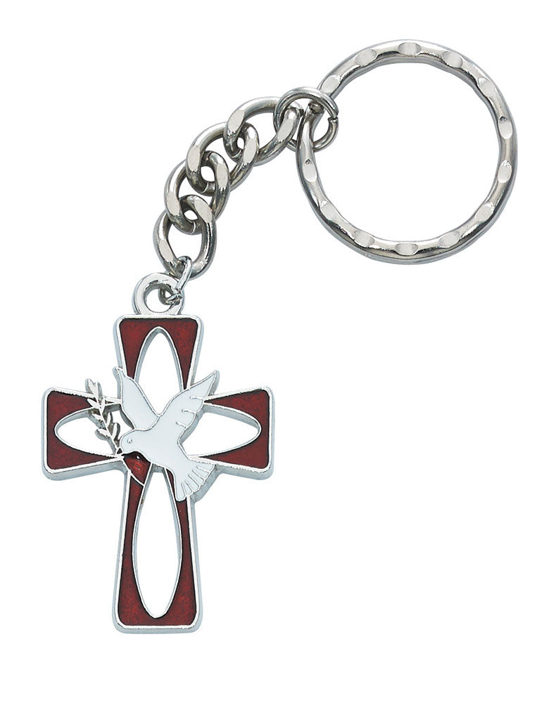 Enameled Holy Spirit Key Chain