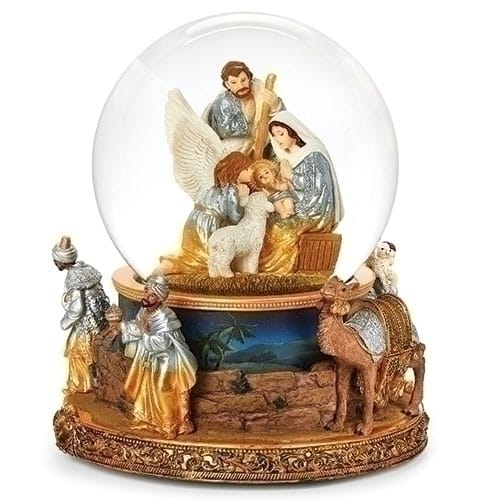 7" Rotating Musical Nativity Dome