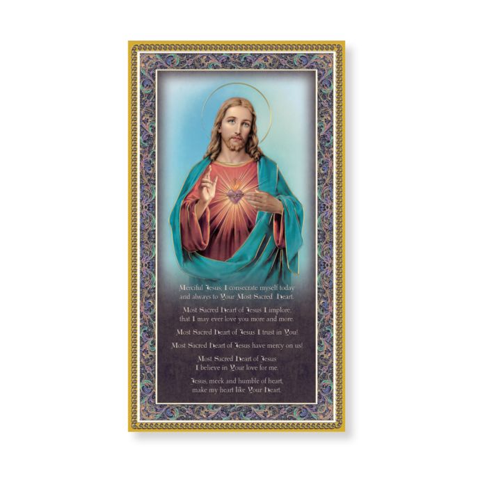 5" x 9" Sacred Heart of Jesus Plaque