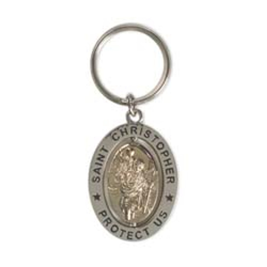 Saint Christopher Revolving Key Chain