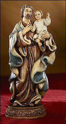 6" Saint Joseph with Child Statue