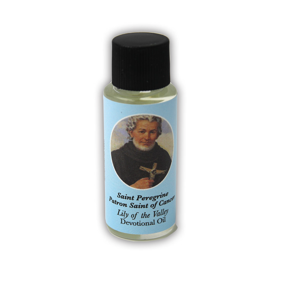1/2 Oz Saint Peregrine Devotional Oil - Lily of the Valley Scent