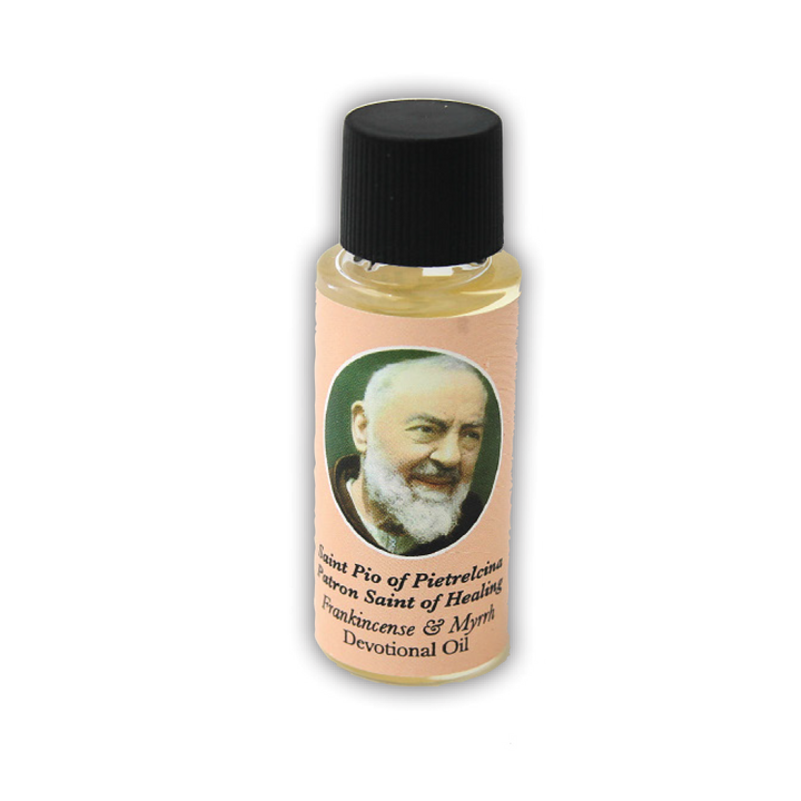 1/2 Oz Saint Pio of Pietrelcina Devotional Oil - Frankincense Scent