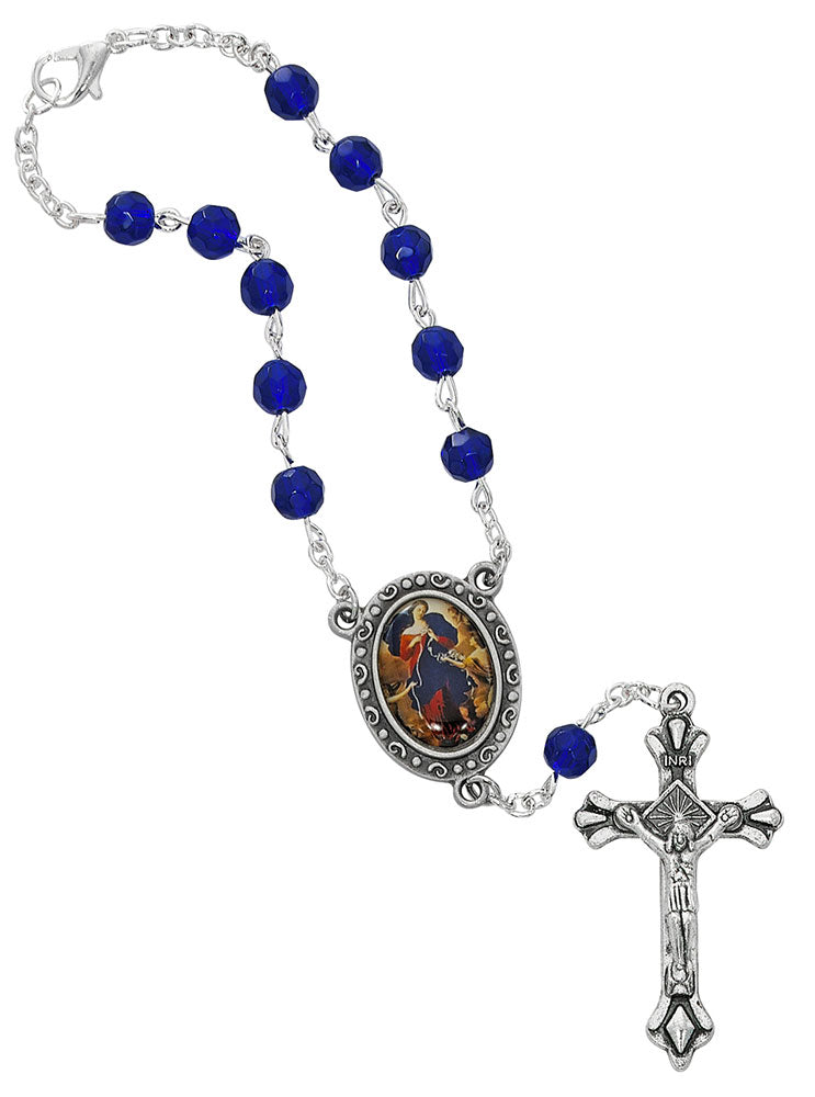 Sapphire Our Lady of Knots Auto Rosary