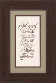 8.5" x 12.5" Serenity Prayer Frame