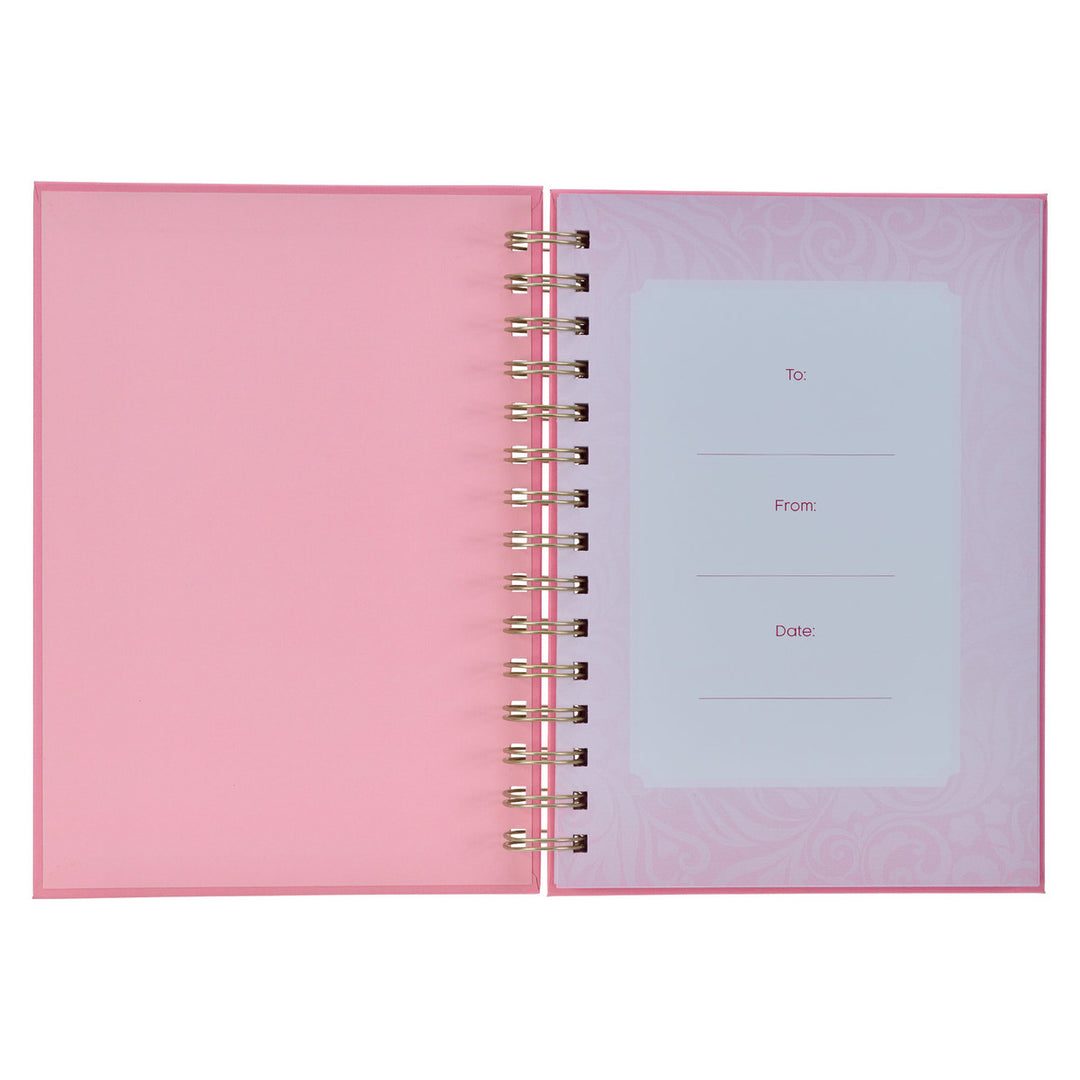 She is Brave Pink Wirebound Journal