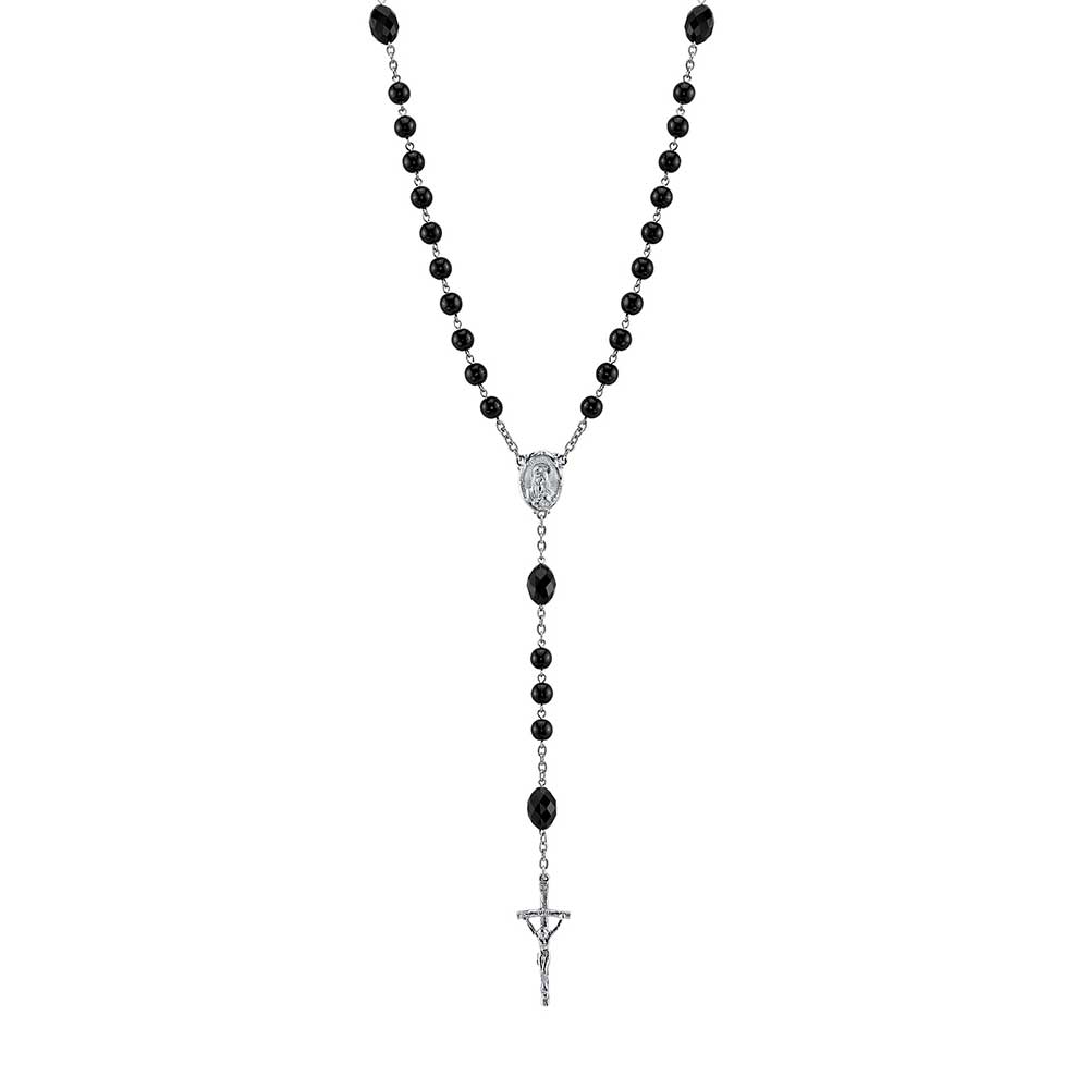 Black Bead Papal Rosary