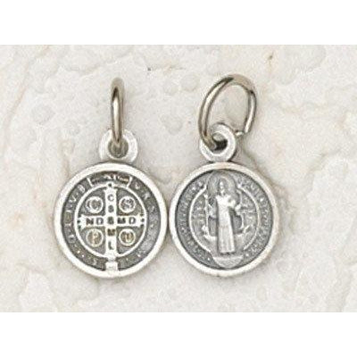 St Benedict Silver Tone Bracelet Medal