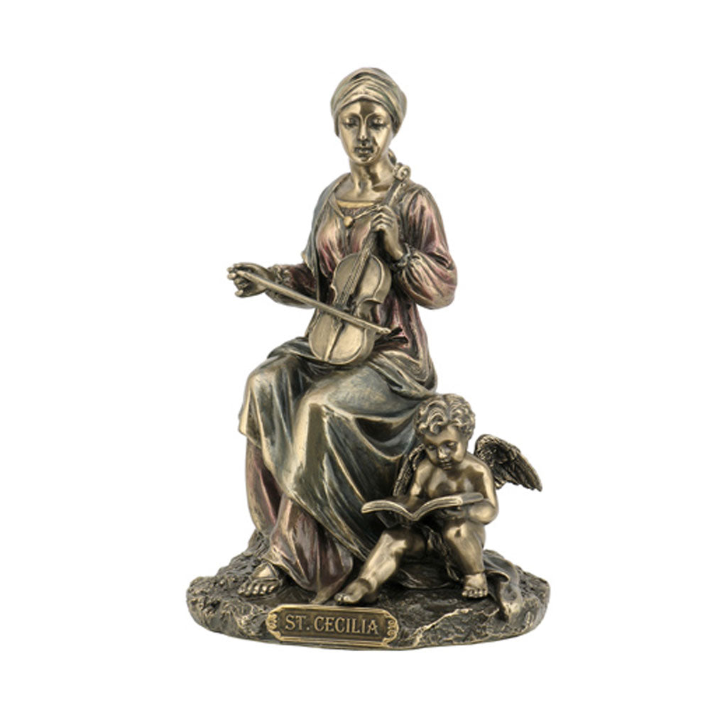 St. Cecilia Bronze Statue