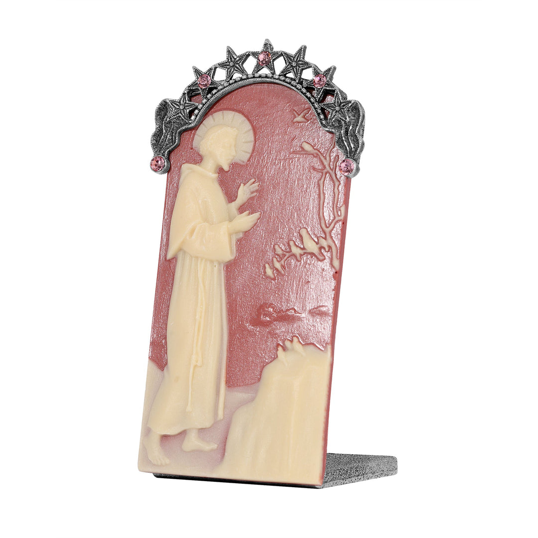 St. Francis Cameo Tabletop Decor Plaque