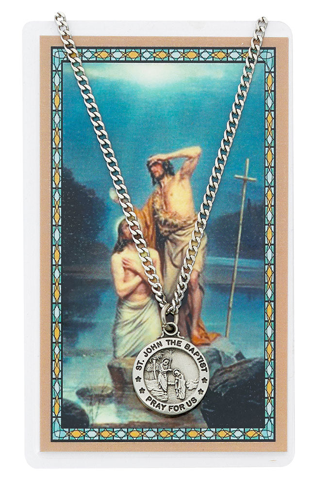 St. John Baptist Medal and Prayer Card