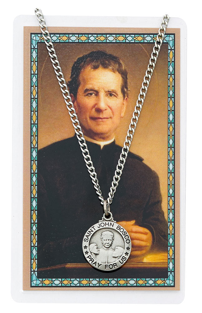 St. John Bosco Medal and Prayer Card