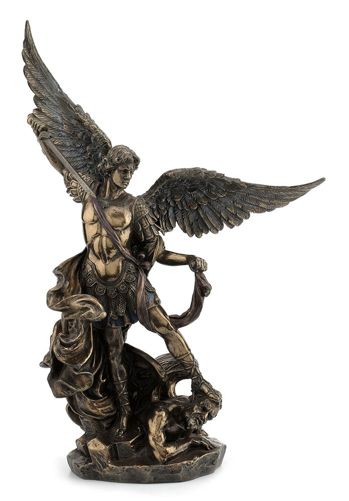 10" St. Michael Classic  - Bronze Style Statue