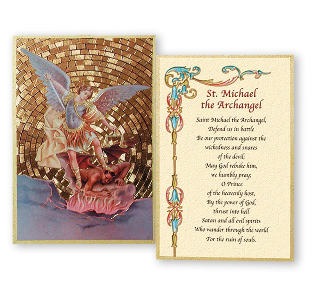 4" x 6" St Michael Mosaic Plaque