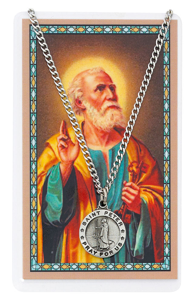 St. Peter Medal and Prayer Card