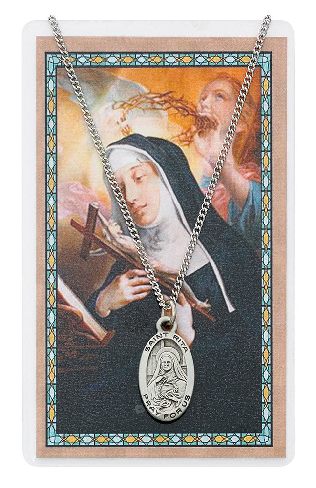 St. Rita Medal and Prayer Card