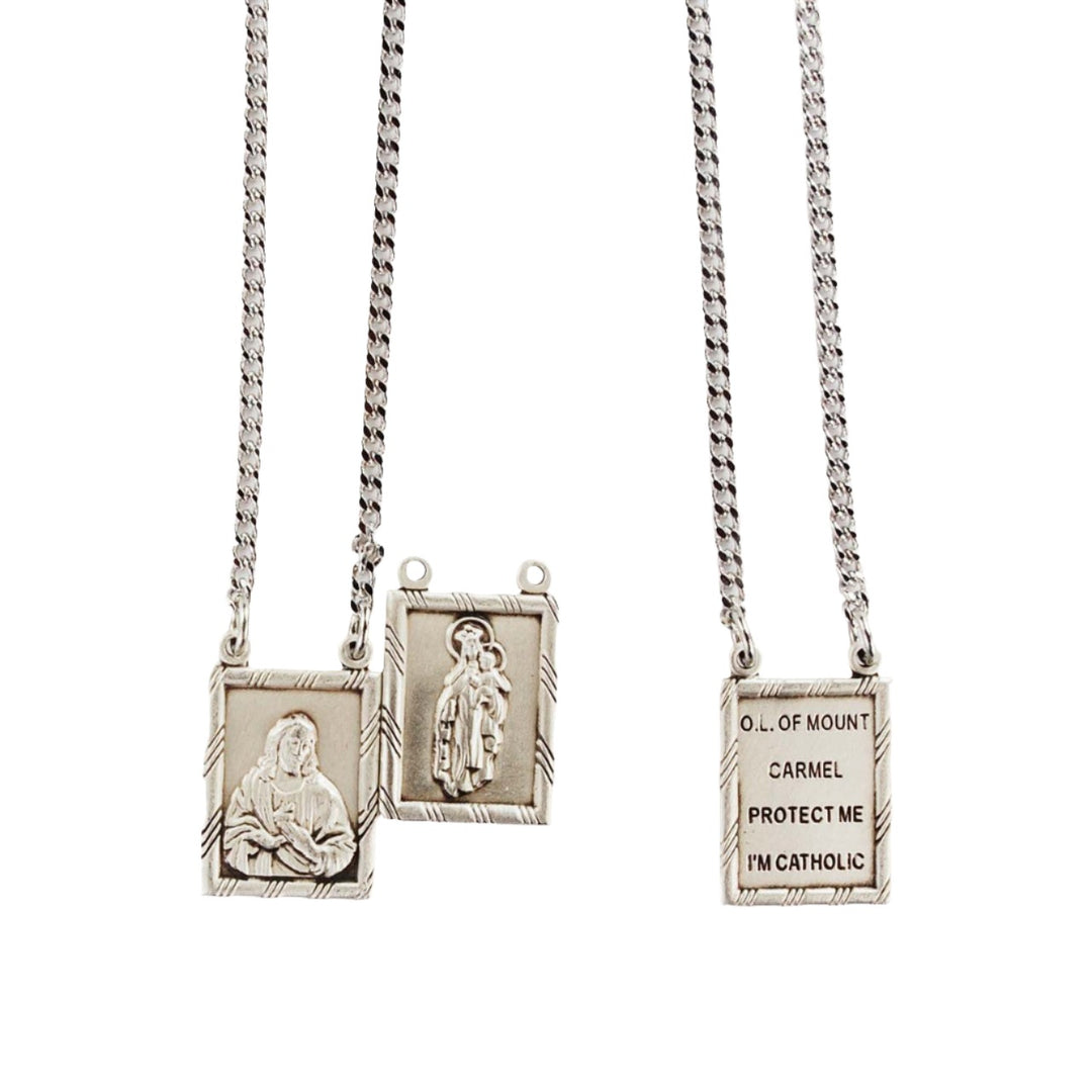 Sterling Silver 2 Piece Scapular Medal