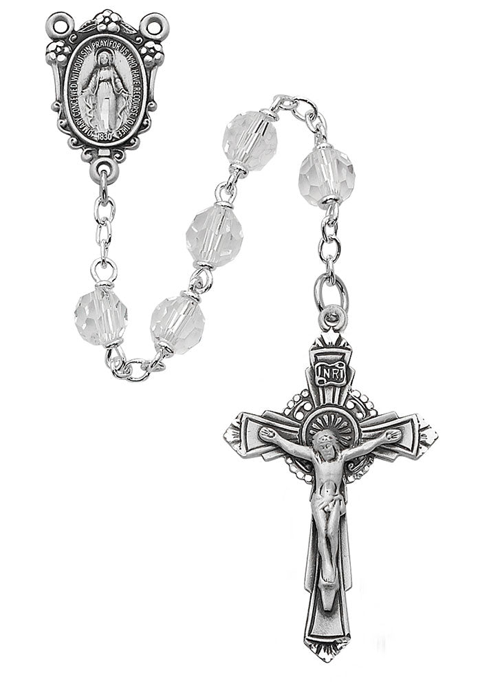 Sterling Silver Crystal Rosary