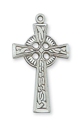 Sterling Silver Celtic Cross  on 18" Chain