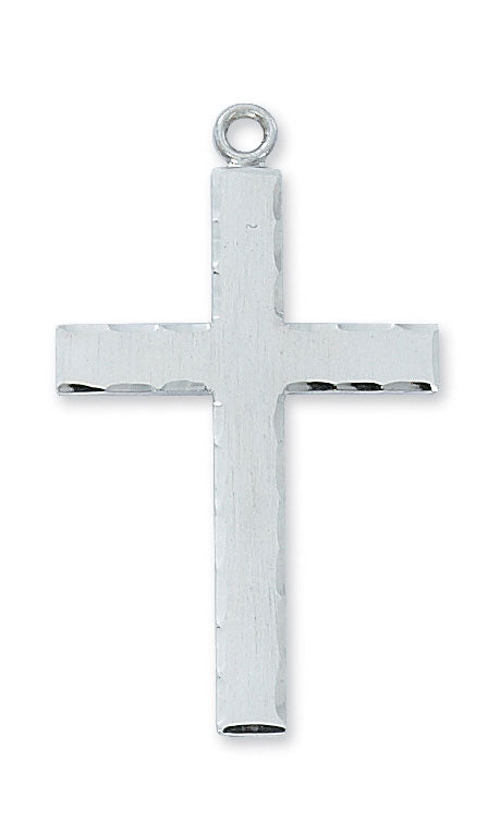 Sterling Silver Lord's Prayer Cross with 24" Chain