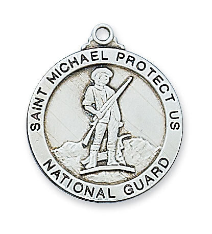 National Guard Sterling Silver Medal on 24" Chain