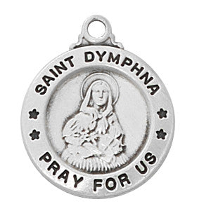 Sterling Silver St. Dymphna Medal