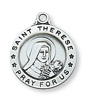 Sterling Silver St. Therese Medal